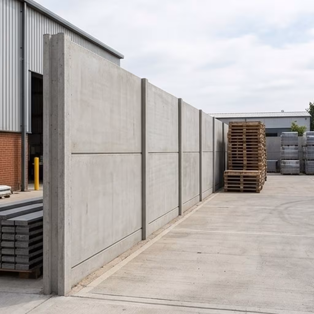 Industrial Concrete Compound Wall